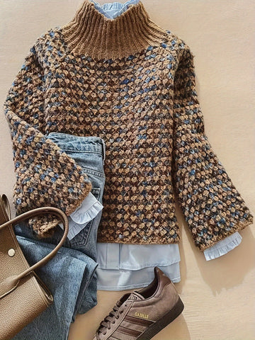 Arlette | Colorblock Turtleneck Sweater