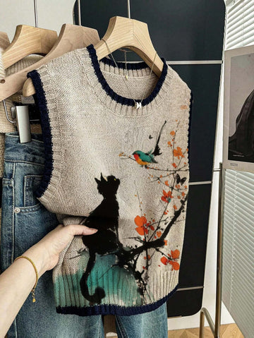 Artistic Animal Detail Vest