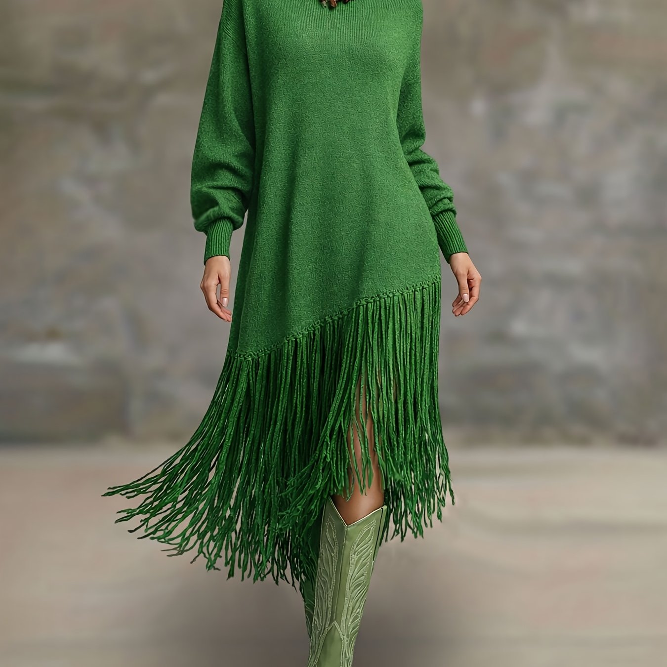 Elowen | Tassel Midi Sweater Dress