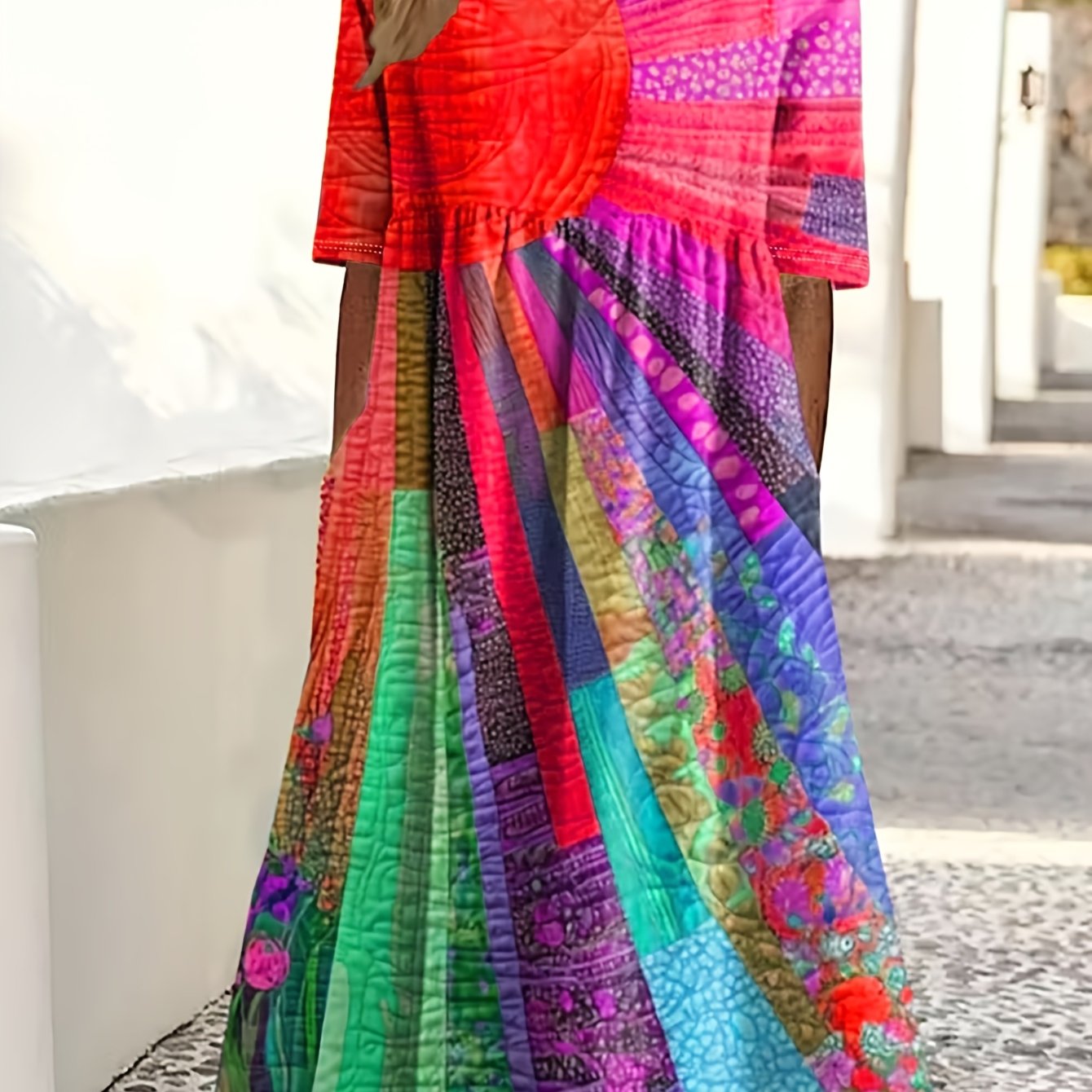 Summer Striped Printed Dress