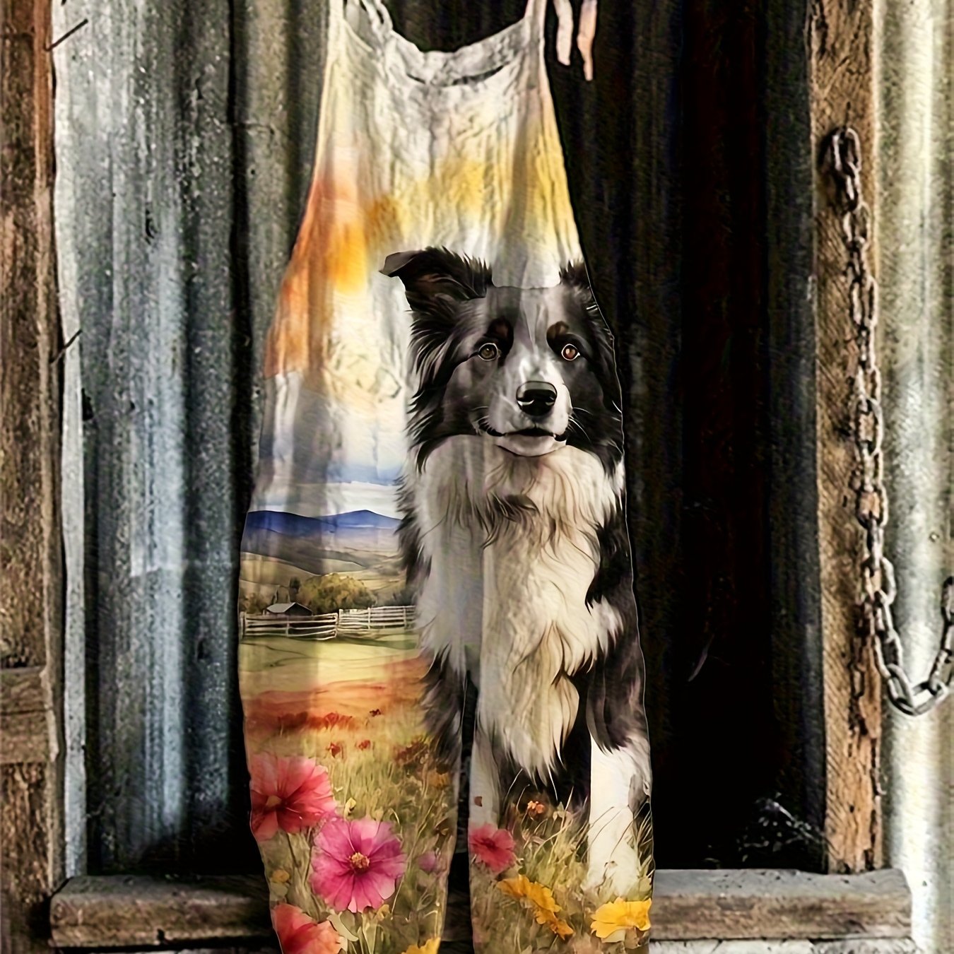 Country Landscape Dog Overalls