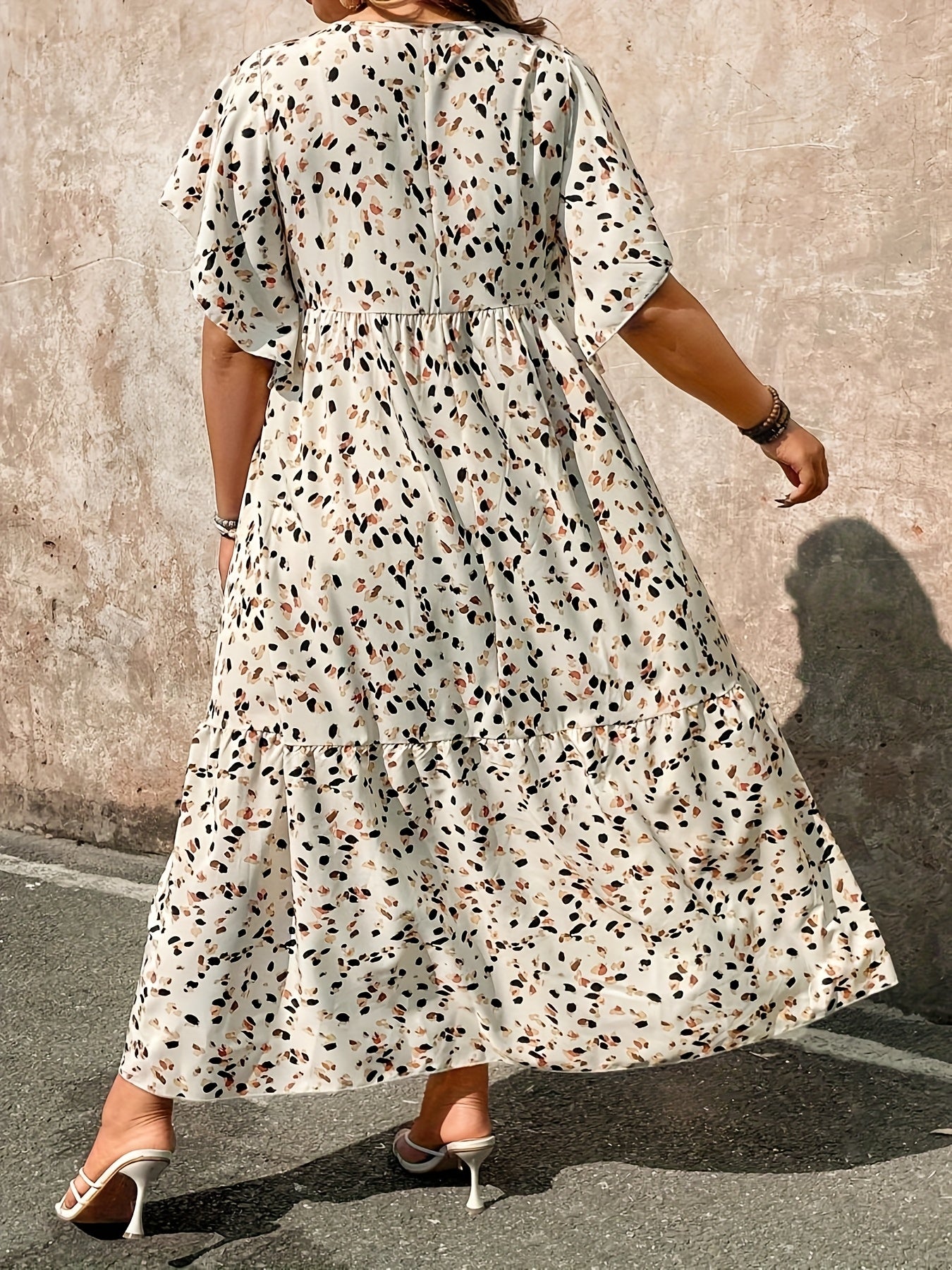 Mid-Length Printed Vacation Dress