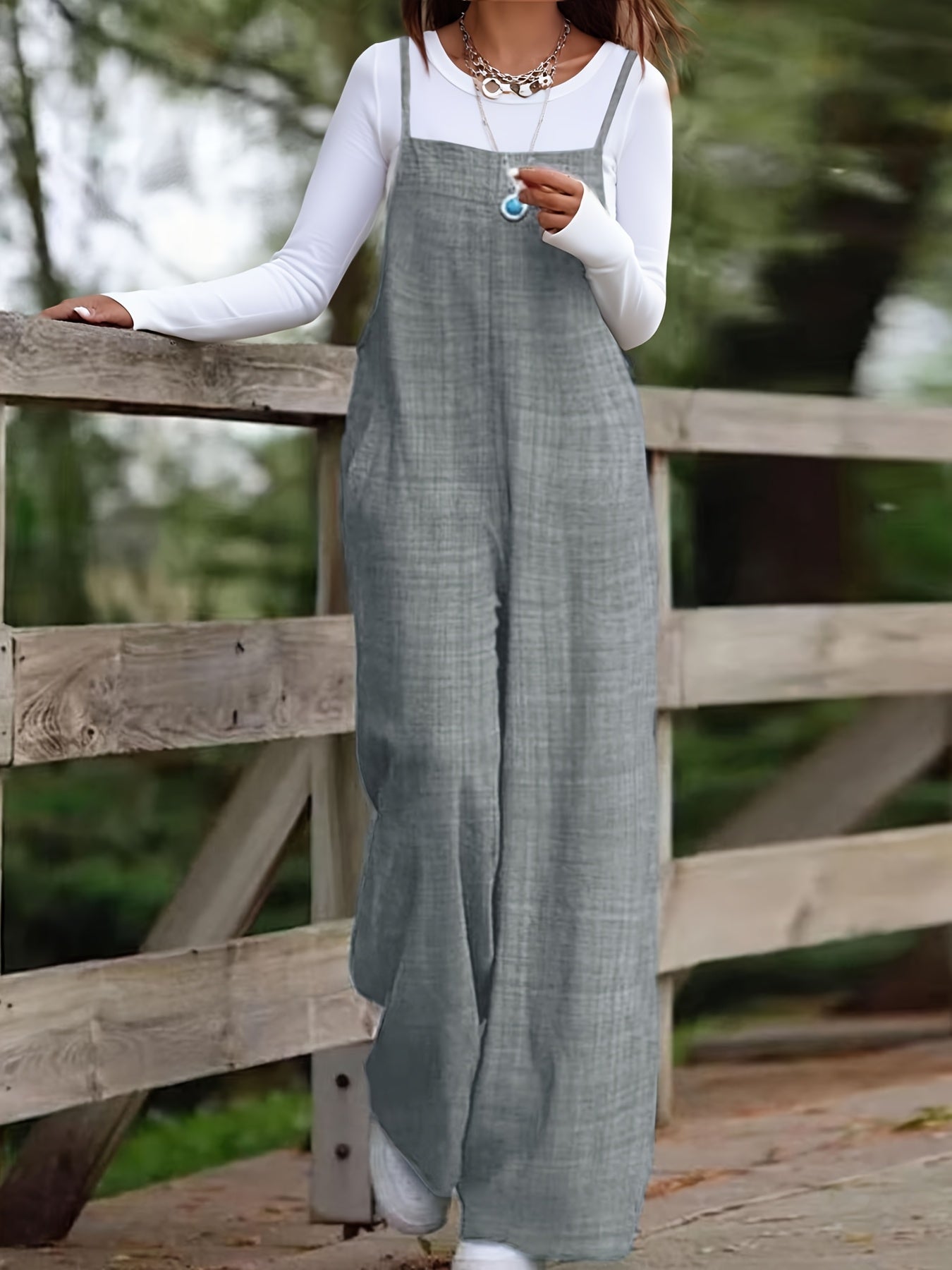 Sleeveless Wide-Leg Jumpsuit