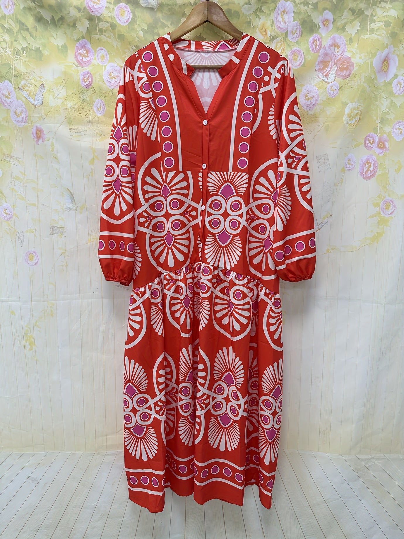 Zahara Bohemian V-Neck Maxi Dress