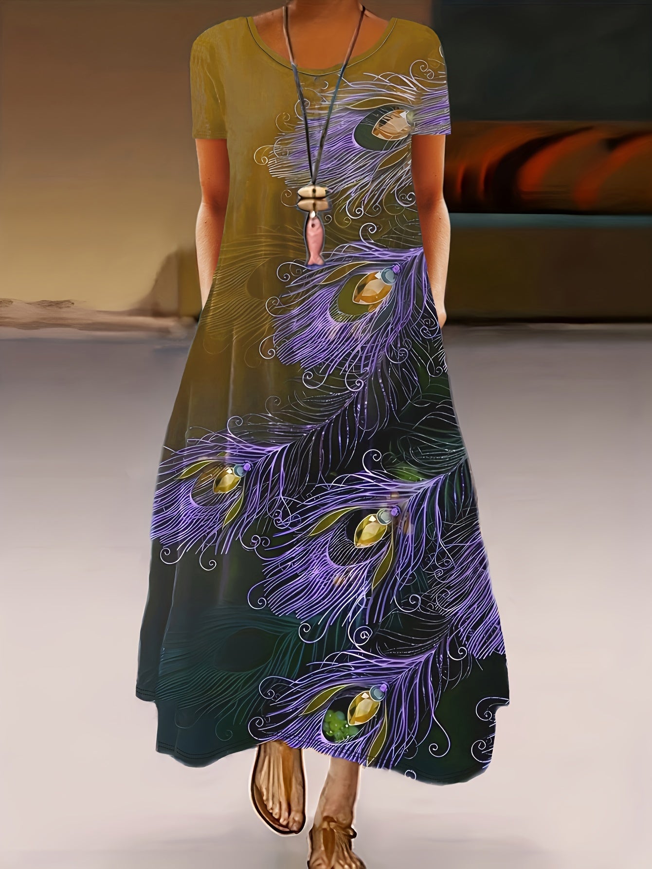 Aurora Peacock Elegance Dress