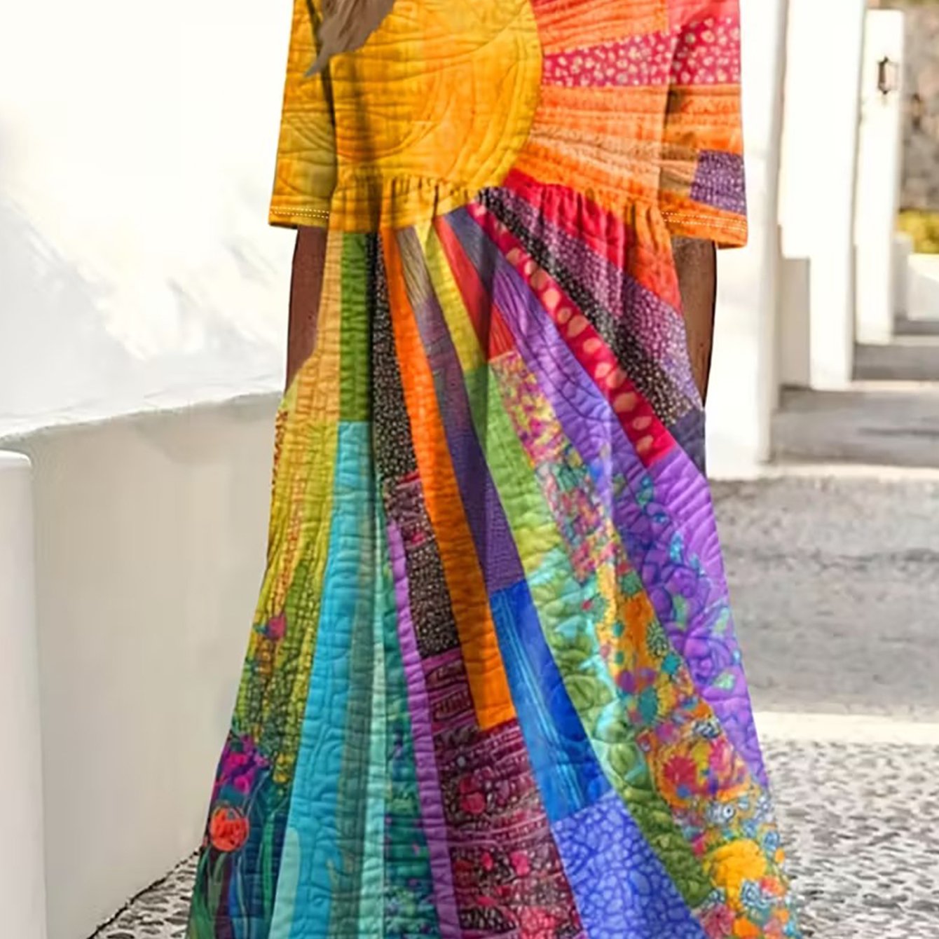 Summer Striped Printed Dress