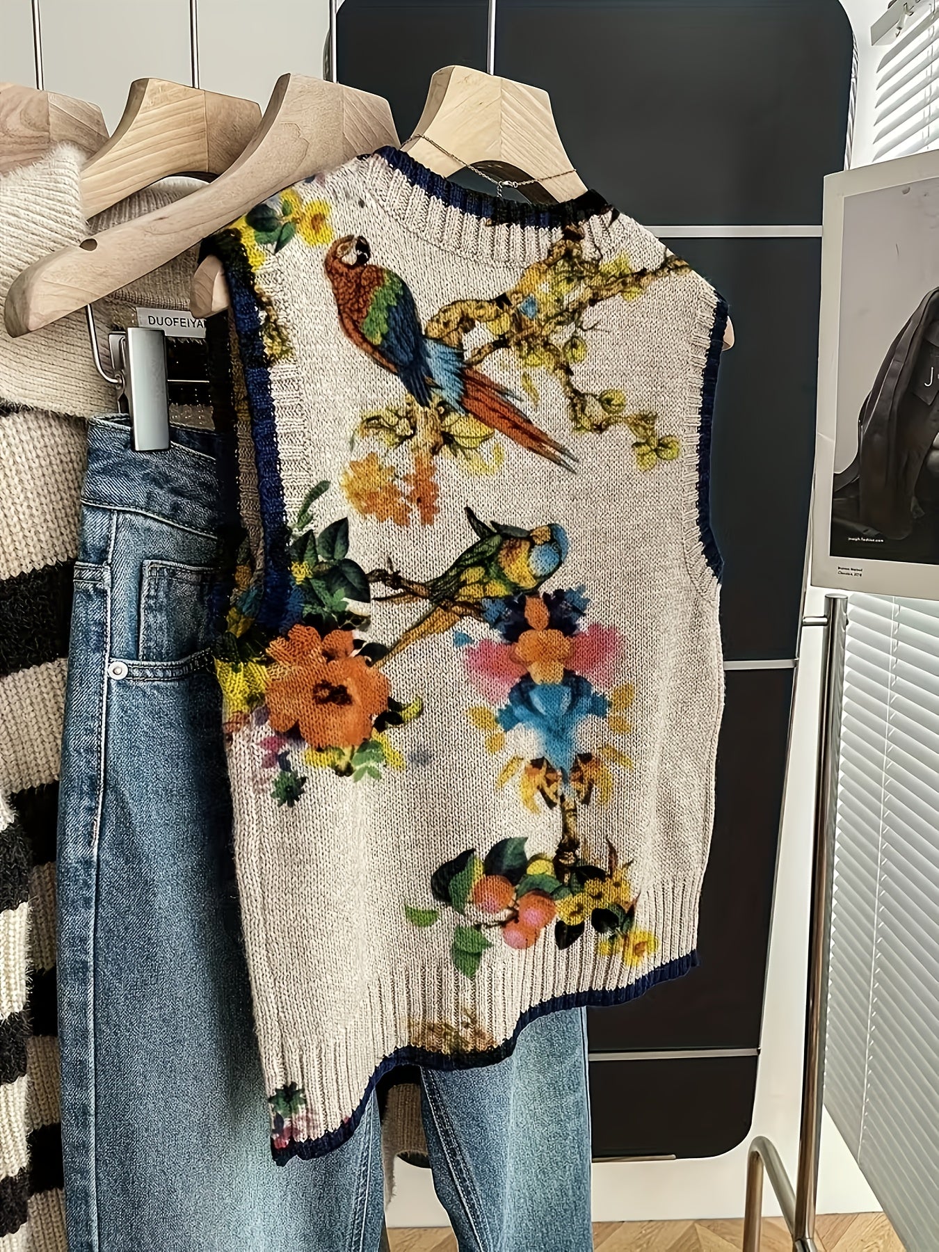 Seasonal Floral Knit Vest