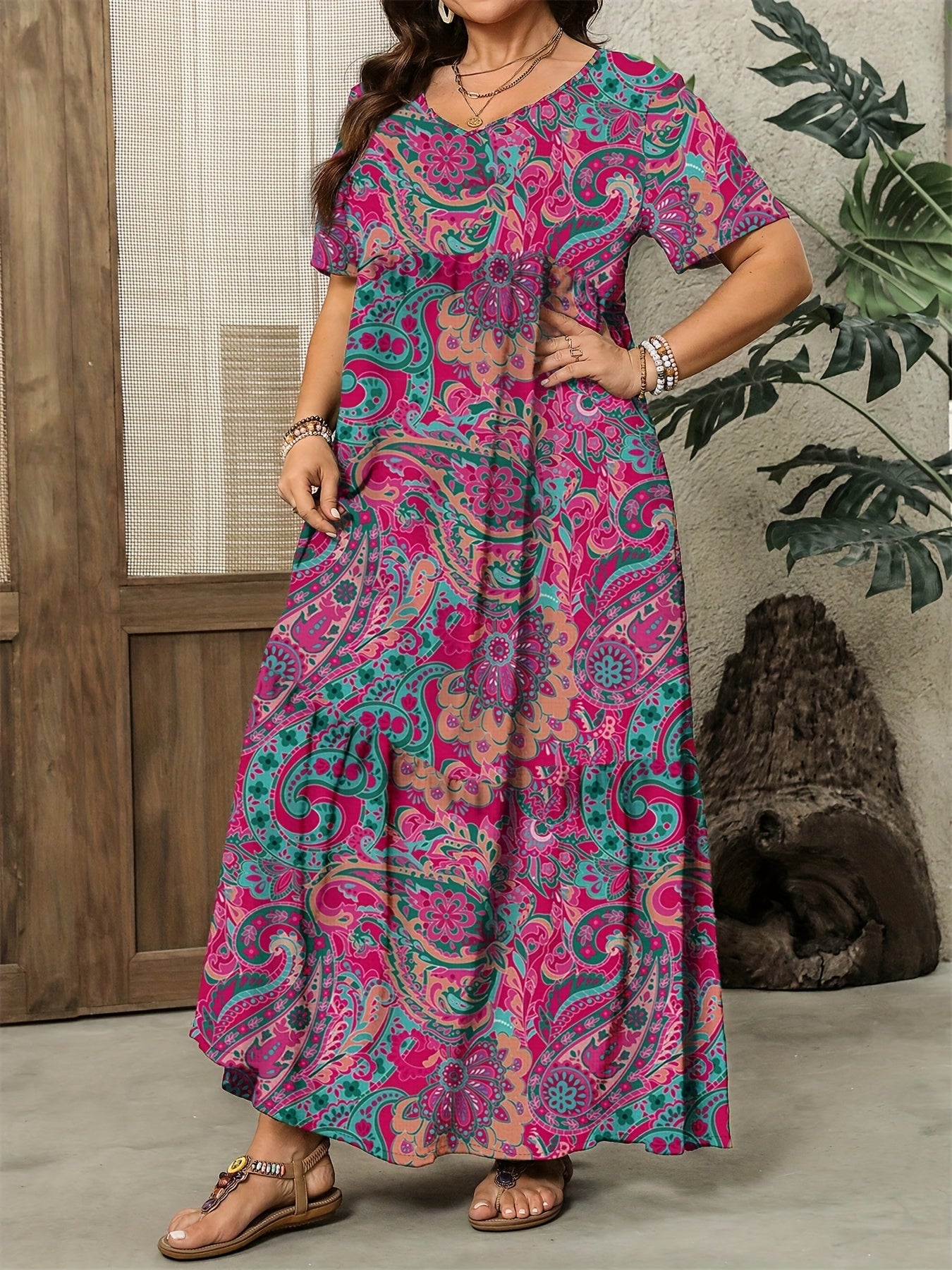 Floral Country Style Maxi Dress