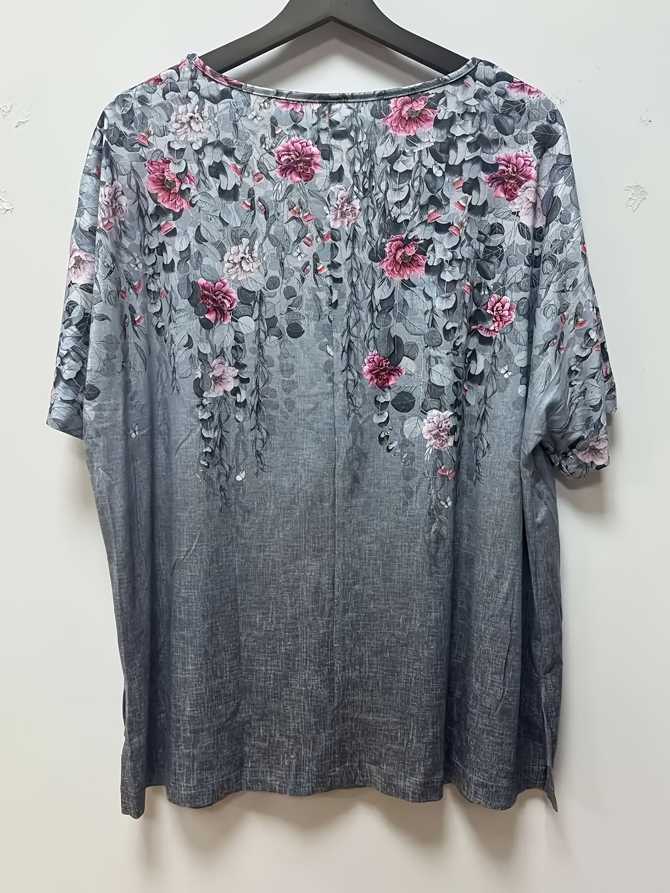 Vintage Floral Short Sleeve Blouse
