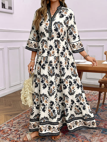 Ruffled V-Neck Sun Dress