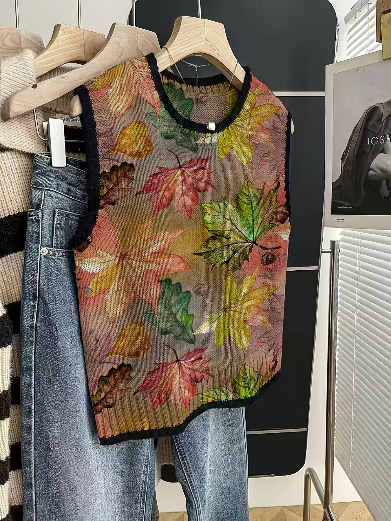 Autumn Leaf Knit Vest