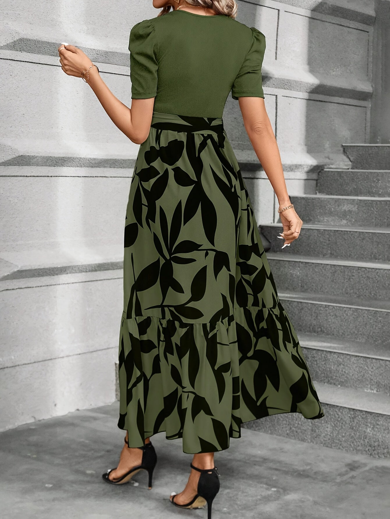 Directional Print Dress