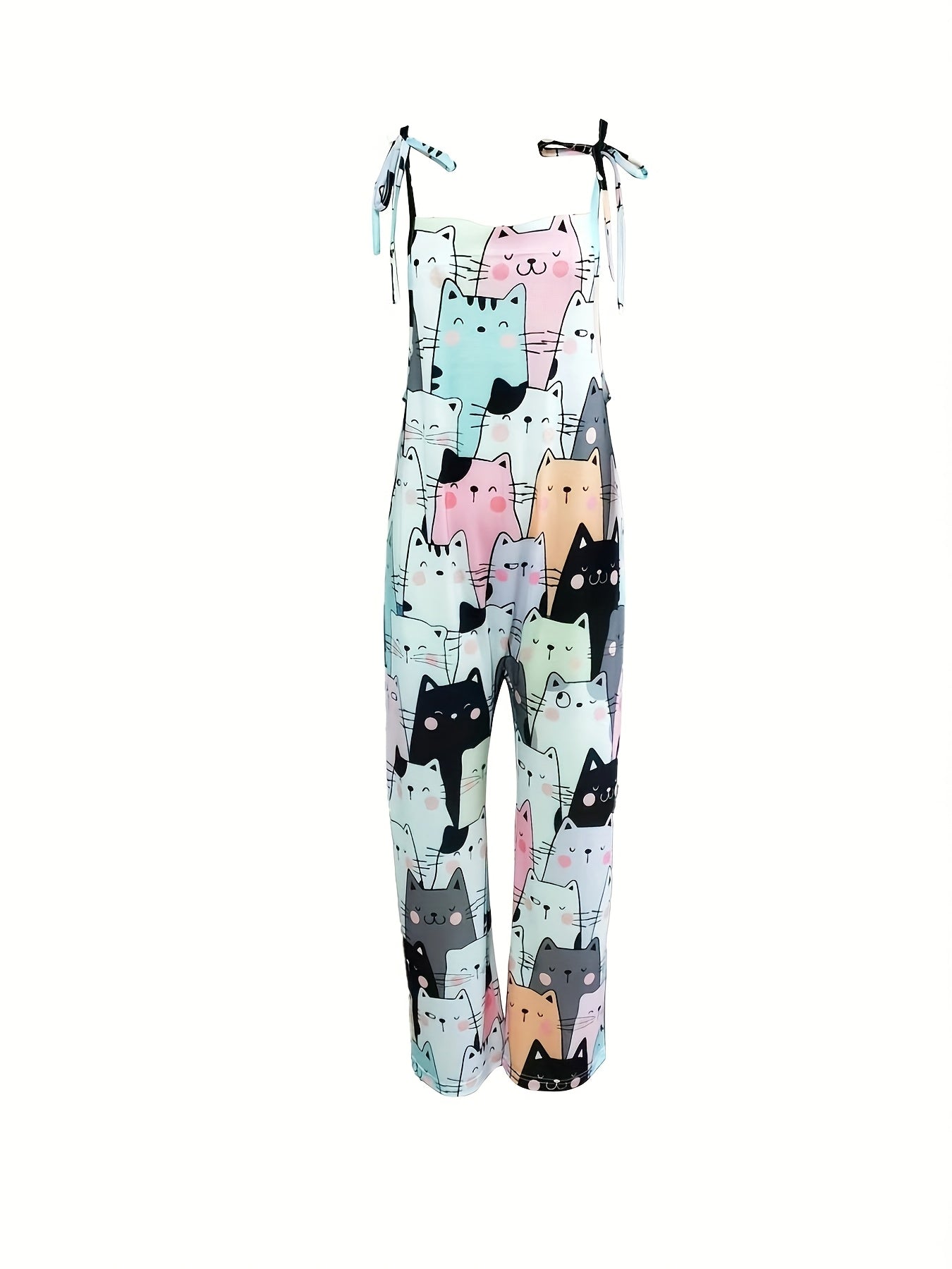 Cartoon Charm Strappy Overalls