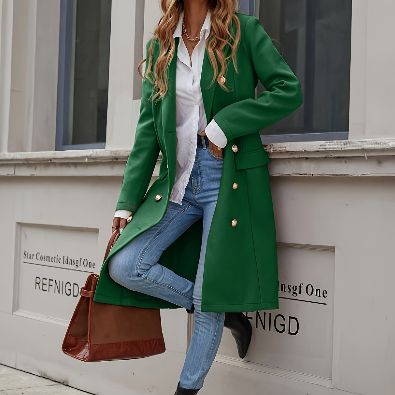 Double-Breasted Slim Fit Coat