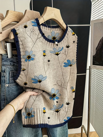 kitten-graphic-knit-vest