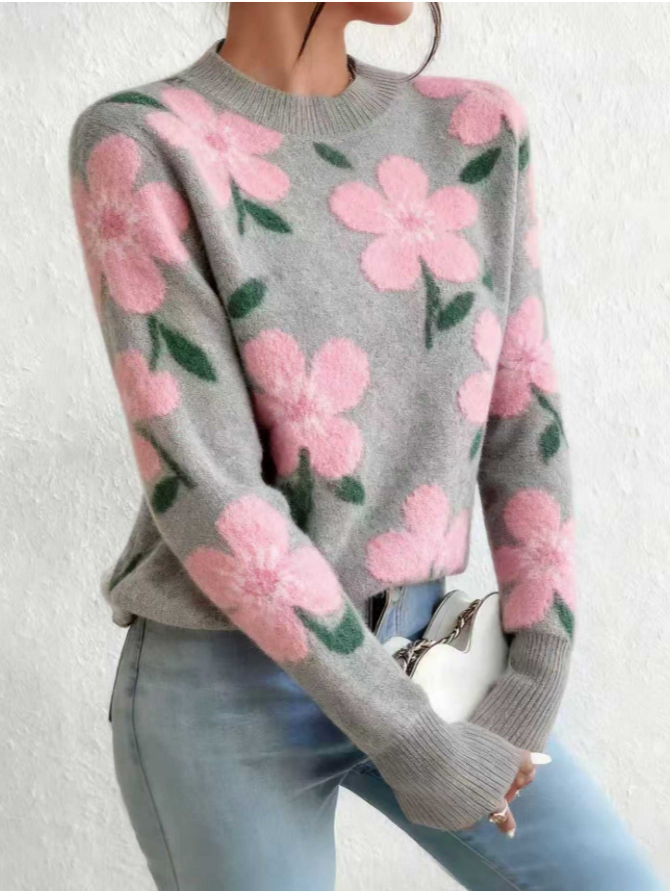 Modern Contrast Color Knit Sweater