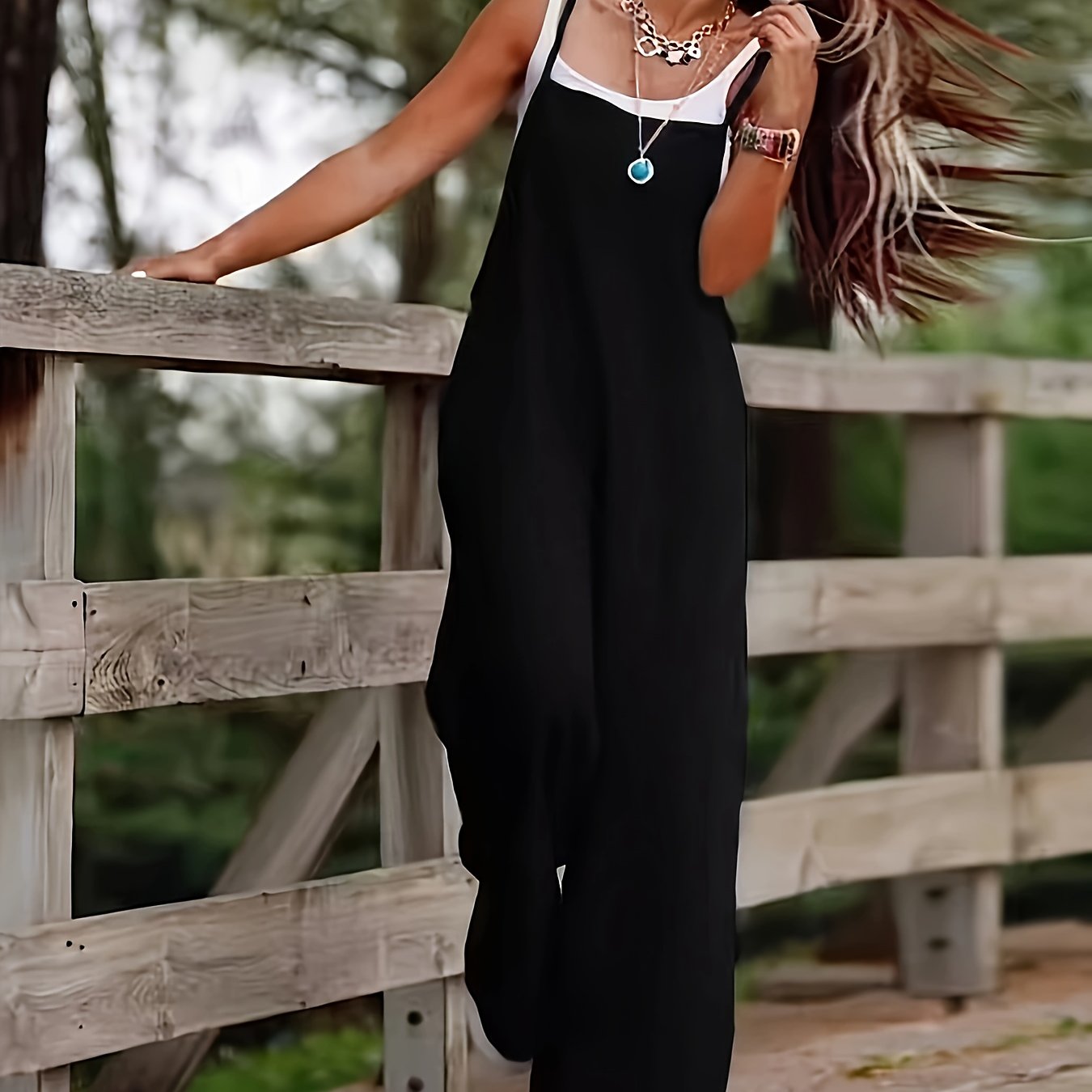 Solid Color Fashion Overalls