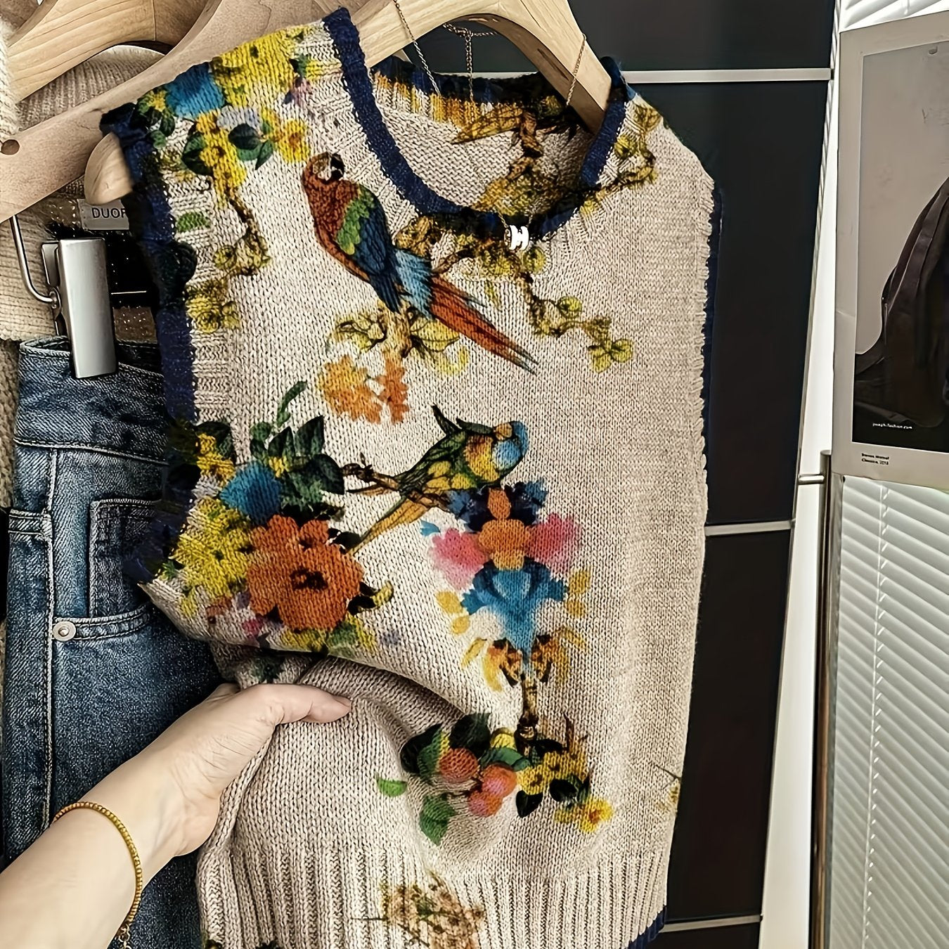 Seasonal Floral Knit Vest