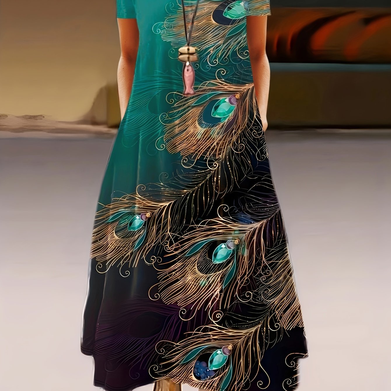 Aurora Peacock Elegance Dress