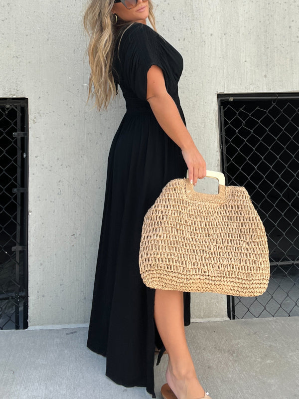 Alyza | Elegant V-Neck Maxi Dress