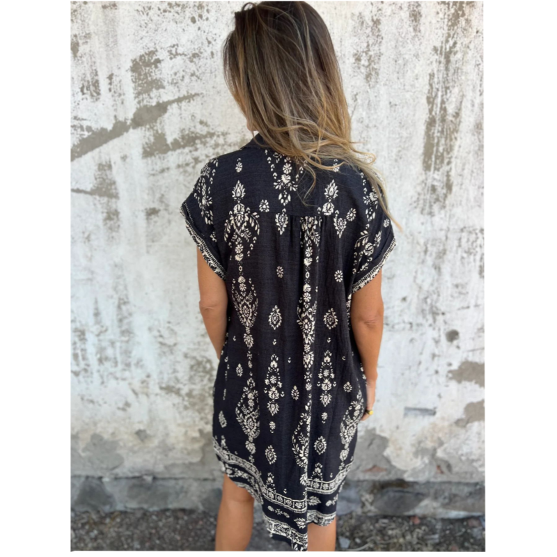 Lysette | Loose Fit Printed Pocket Dress